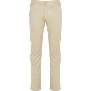 Jacob Cohen Natural Cotton Blend Trousers for men