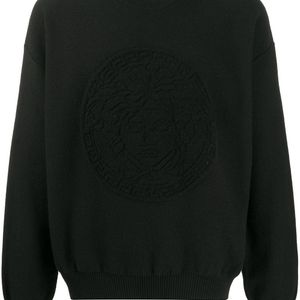 メンズ Versace メデューサ セーター ブラック