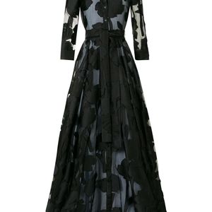Carolina Herrera フローラル カットアウト ドレス ブラック