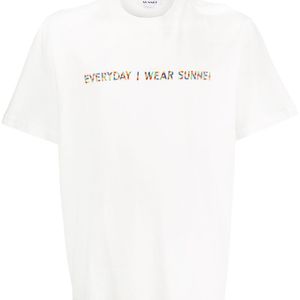 メンズ Sunnei スローガン Tシャツ ホワイト
