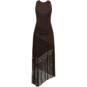 ANDAMANE White Marisol Fringed Maxi Dress