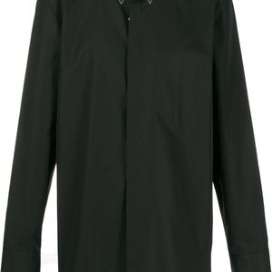 メンズ Maison Margiela ステッチカラー シャツ ブラック