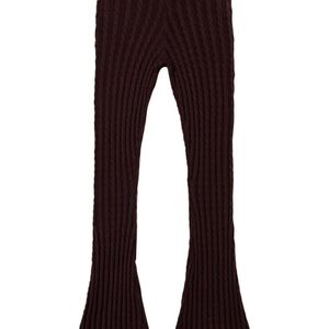 Twinset Blue Cable Knit Flared Trousers