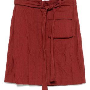 Ferragamo Red Wrap Mini Skirt