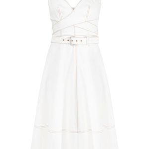 Alexander McQueen Weiß Ausgestelltes Kleid