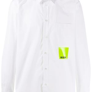 メンズ MSGM パッチポケット シャツ ホワイト