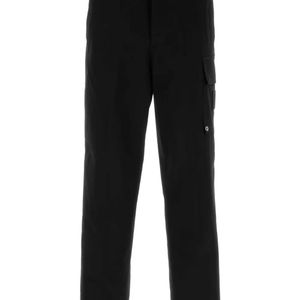 Fendi Black Belt-Loop Cargo Pants for men