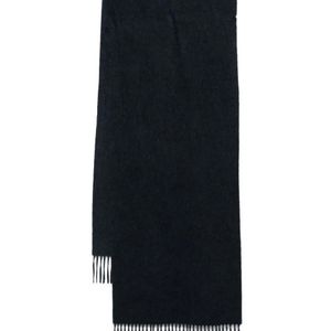 N.Peal Cashmere Black Large Woven Scarf