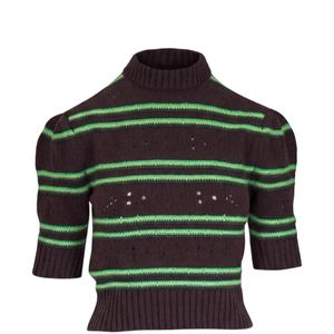 Marni Grün Gestreifter Kaschmirpullover