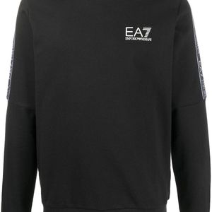 メンズ EA7 ロゴ スウェットシャツ ブラック