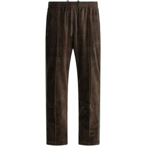 Needles Black Pantalon De Jogging En Velours À Détail De Logo for men