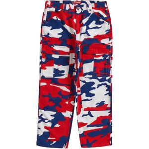 Supreme Red Double-Knee Utility Jeans for men