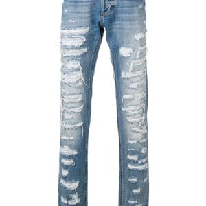 Jeans skinny con strappi di Philipp Plein in Blu da Uomo