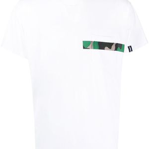 メンズ Mackintosh カモフラージュ ストライプ Tシャツ ホワイト