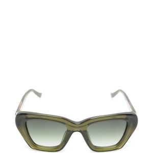 Yohji Yamamoto Green Geometric-Frame Sunglasses