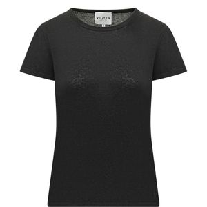 Kujten Black Tish Fine-Knit T-Shirt