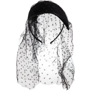 McQueen Black Lace Veil Hat