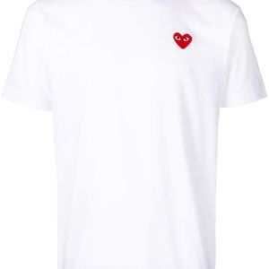 メンズ COMME DES GARÇONS PLAY Heart Logo T-shirt ホワイト