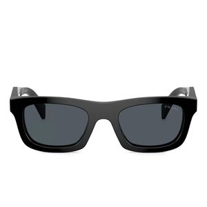 Prada Black Rectangular-Frame Sunglasses