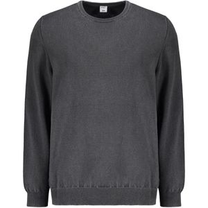 Fedeli Grey Crew-Neck Cashmere Sweater for men