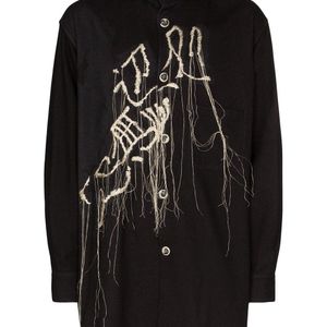 メンズ Yohji Yamamoto シャツジャケット ブラック