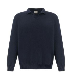 Paul & Shark Blue V-Neck Knitted Sweater for men