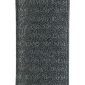 Tarjetero con monograma Armani Jeans de hombre de color Negro