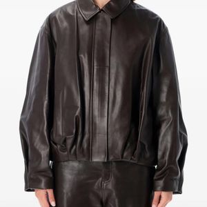 Arma Black Veste En Cuir Melis À Taille Élastiquée