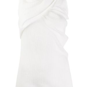 Top con tiras cruzadas en el cuello Nina Ricci de color Blanco