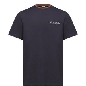 Moncler Blue Crew Neck Short-Sleeve T-Shirt
