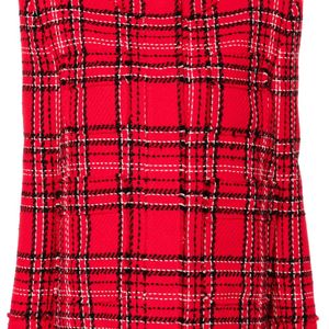 MSGM Red Check Tweed Jacket
