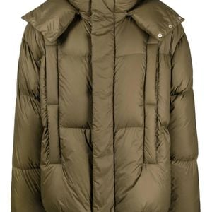 Bacon Green Andrew Detachable-Hood Padded Jacket for men