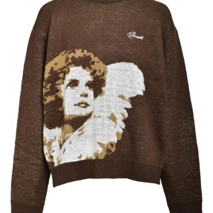 BREATH Brown Logo-Embroidered Sweater for men