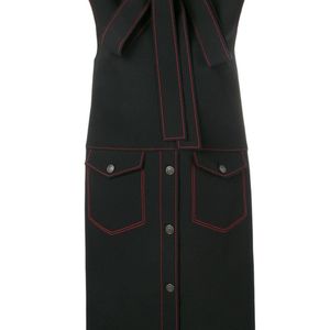 MSGM コントラストステッチ ドレス ブラック