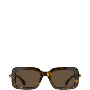 Etro Brown Tortoiseshell-Effect Rectangle-Frame Sunglasses