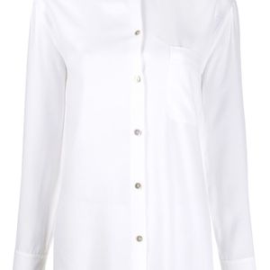 Camisa ajustada de manga larga Vince de color Blanco