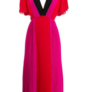 Karl Lagerfeld Pink Kleid in Colour-Block-Optik