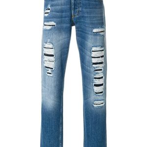 Jeans con strappi di Alexander McQueen in Blu da Uomo