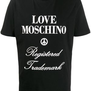 メンズ Love Moschino ロゴ Tシャツ ブラック