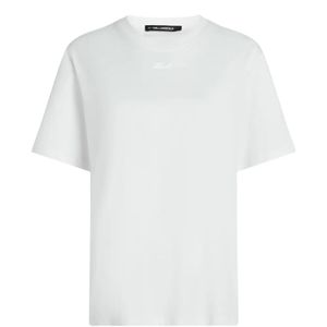 Karl Lagerfeld White Crew-Neck T-Shirt