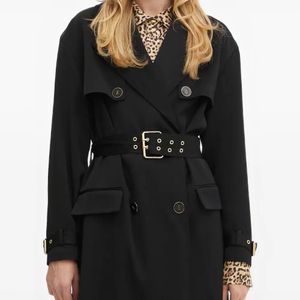 MARCIANO BY GUESS Black Belted Button Coat