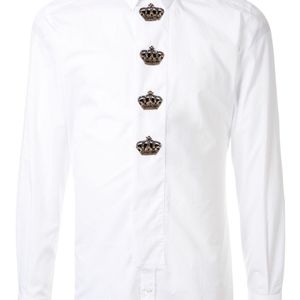 メンズ Dolce & Gabbana パッチ シャツ ホワイト