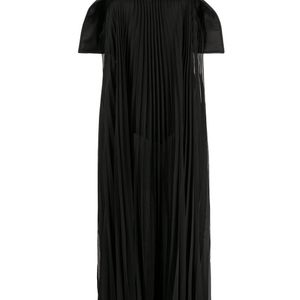 Robe longue à design plissé Diesel Black Gold en coloris Noir