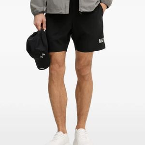 EA7 Black Tennis Pro Performance Shorts for men