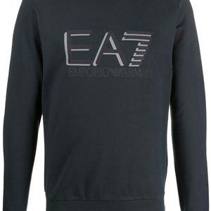 メンズ EA7 ロゴ スウェットシャツ ブルー