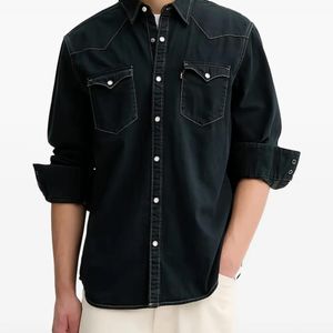 Levi's Black Chest-Pocket Shirt for men