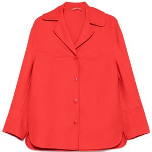 Ermanno Scervino Red Virgin Wool Coat