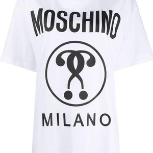 T-shirt con stampa di Moschino in Bianco