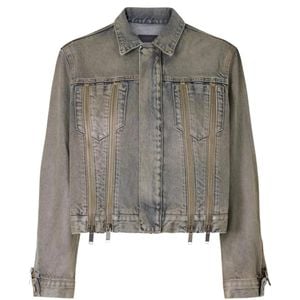 Haikure Grey Zip-Detail Jacket