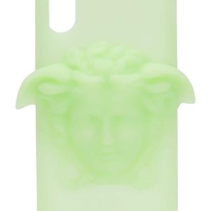 Funda para iPhone X Medusa Versace de hombre de color Verde